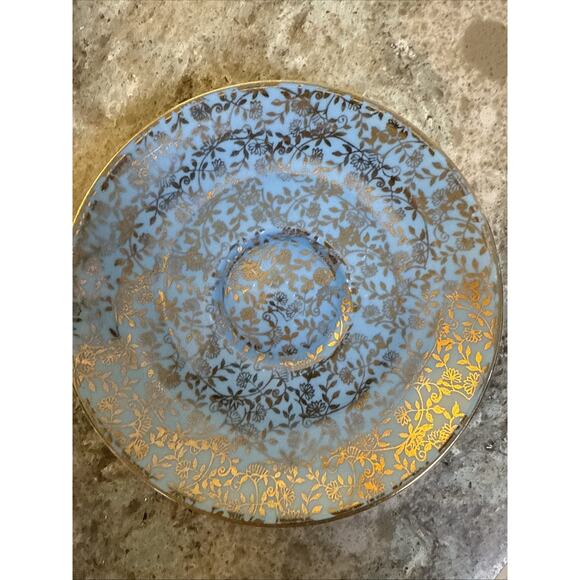 George Jones & Sons JON158 England Tea Cup/Saucer Gold Floral Lace Footed RARE 2 - Picture 15 of 15